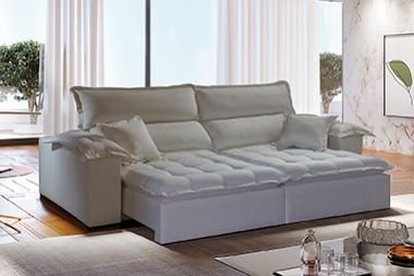 Sofá Retrátil Reclinável Cancún